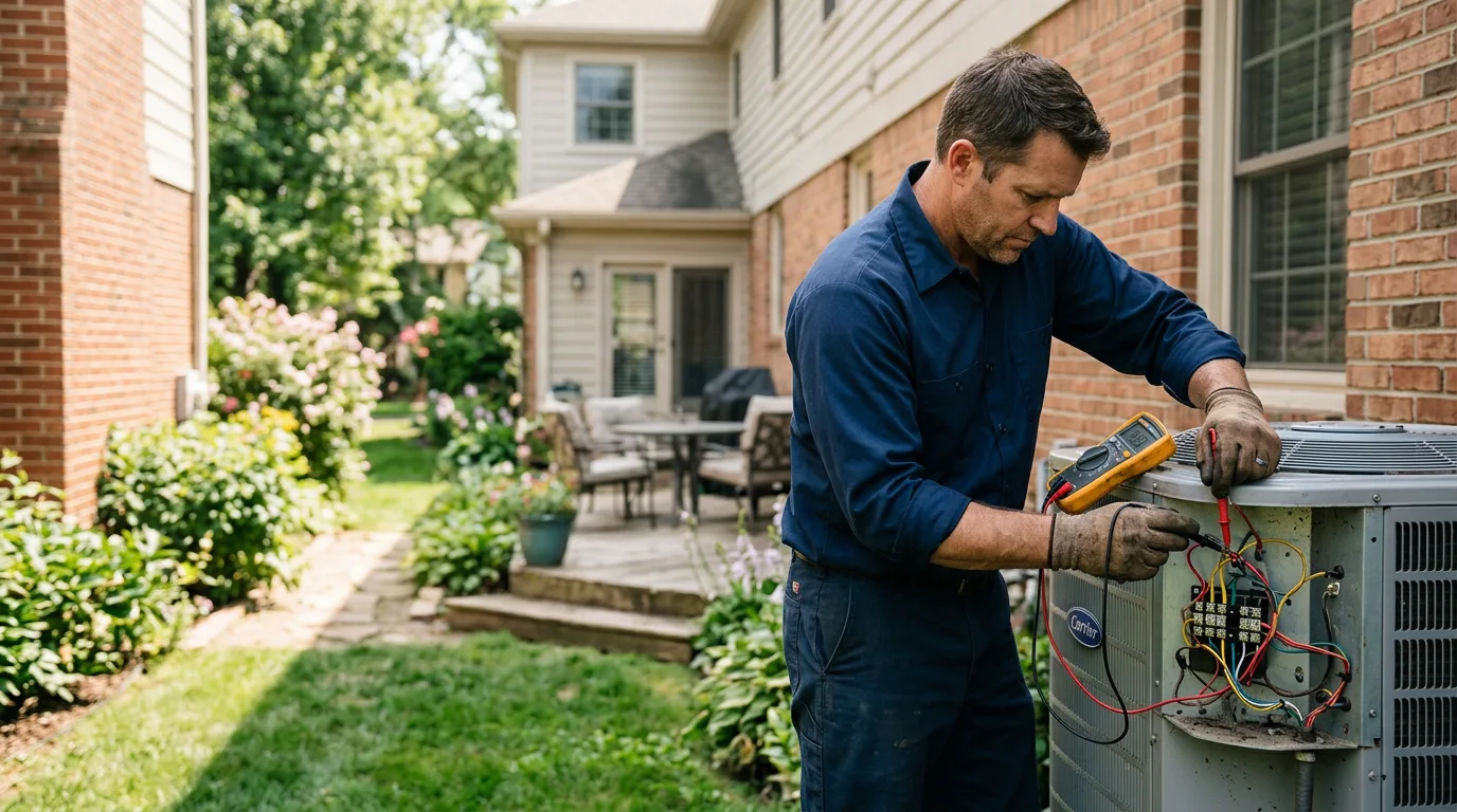 HVAC technician working near Fredonia, NY